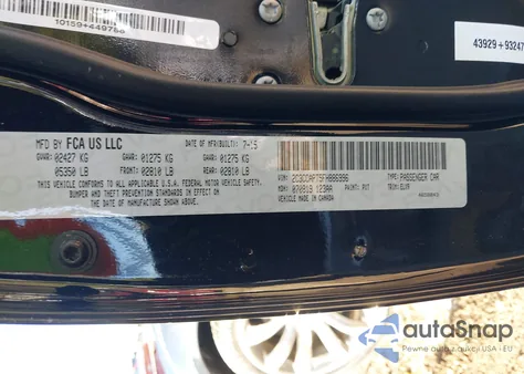 2015 Chrysler 300C Platinum из США, поврежденный, VIN 2C3CCAPT5FH886996